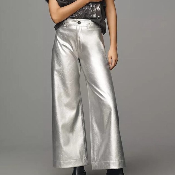 Anthropologie Pants - Anthropologie The Ettie High-Rise Crop Wide-Leg Pants by Maeve